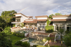 Luxury estate exterior with infinity pool at Villa Belvedere Costa Rica