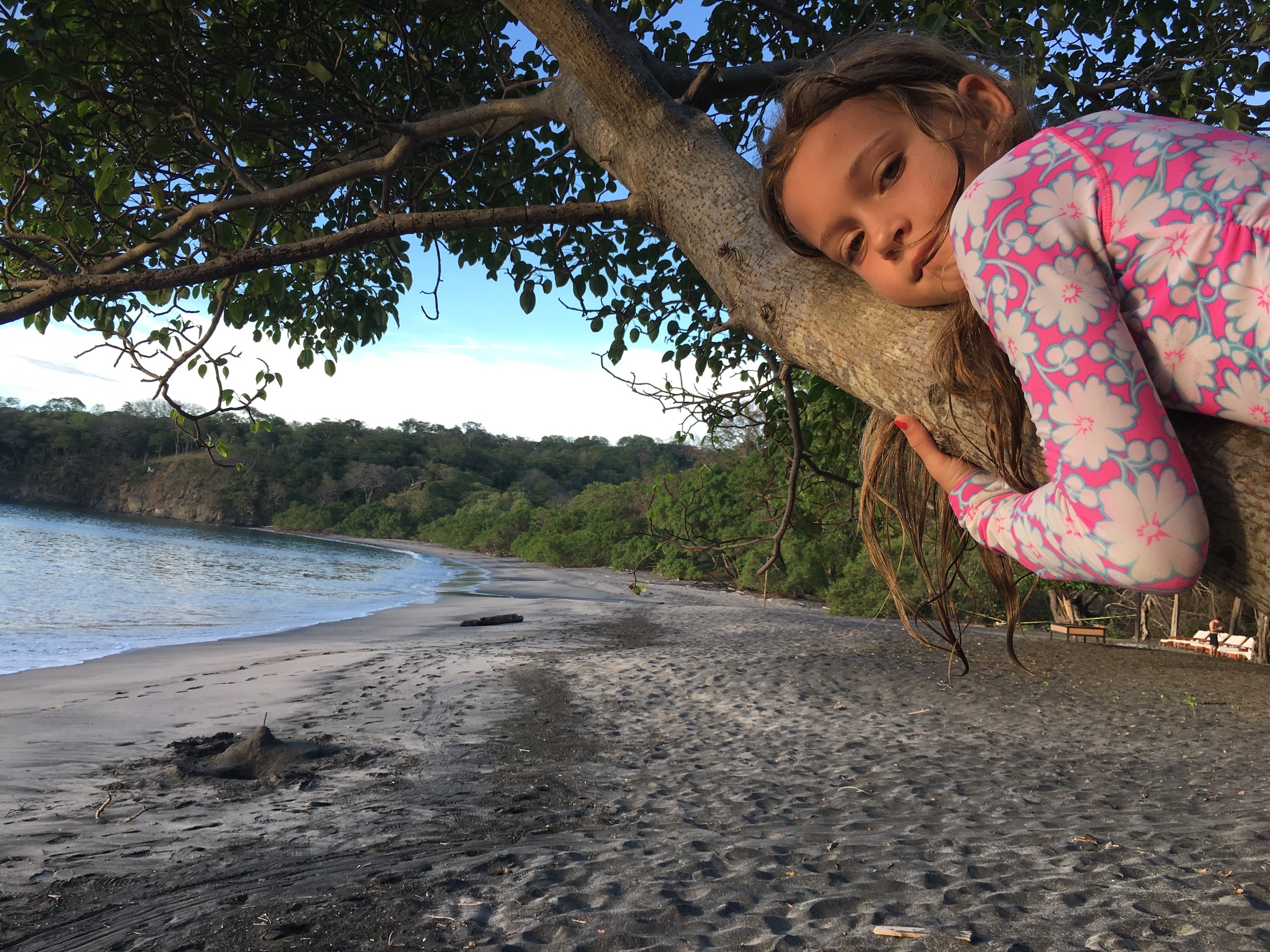 Child exploring a beach at Peninsula Papagayo Costa Rica